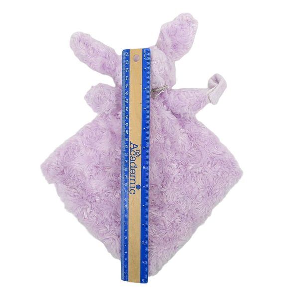 Blankets And Beyond Lovey Security Blanket Plush Bunny Purple Violet Bow 12 x 14 - Picture 6 of 8